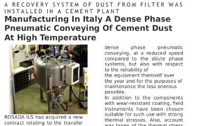 Dense phase pneumatic conveying of cement