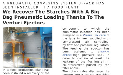 Dilute conveying of starch